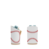 Cylinder Block Heel Kit 4 Baseball, back view. Pashion convertible heels go from heel to flat and are customizable with interchangeable heel kits.