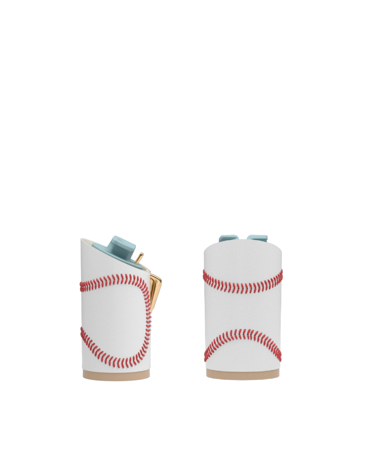 Cylinder Block Heel Kit 4 Baseball, back view. Pashion convertible heels go from heel to flat and are customizable with interchangeable heel kits.