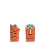 Cylinder Block Heel Kit 4 Basketball, 4-inch interchangeable cylinder block heel, side view. Pashion convertible heels go from heel to flat and are customizable with interchangeable heel kits.