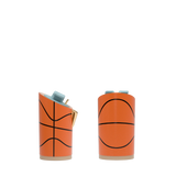 Cylinder Block Heel Kit 4 Basketball, back view. Pashion convertible heels go from heel to flat and are customizable with interchangeable heel kits.