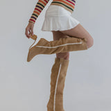 Blake Boot - Camel Suede Sherpa 4 Block