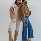 Blake Boot - Camel Suede Sherpa 4 Block