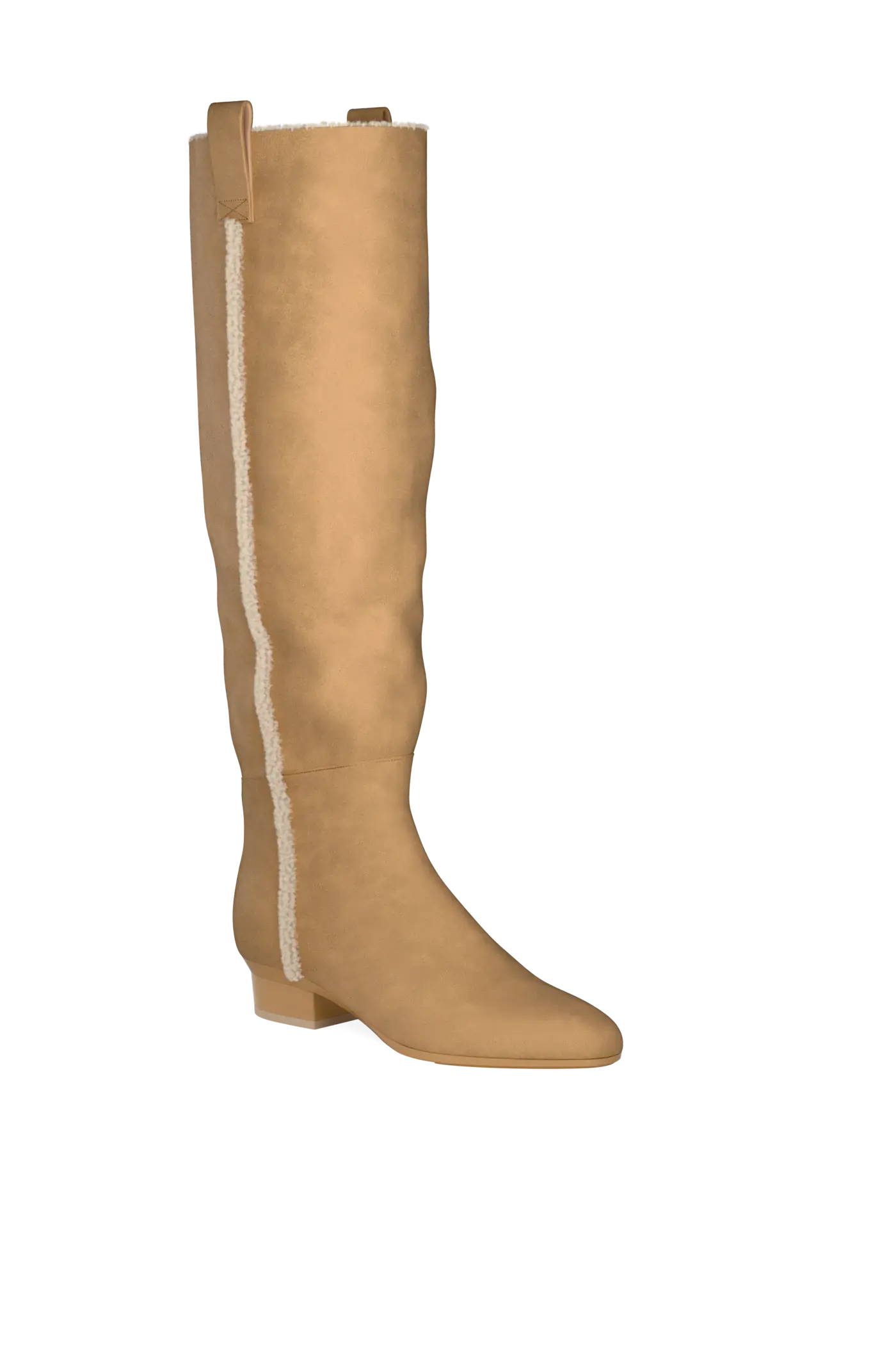 The Blake Boot - Camel Suede Sherpa 3 Block