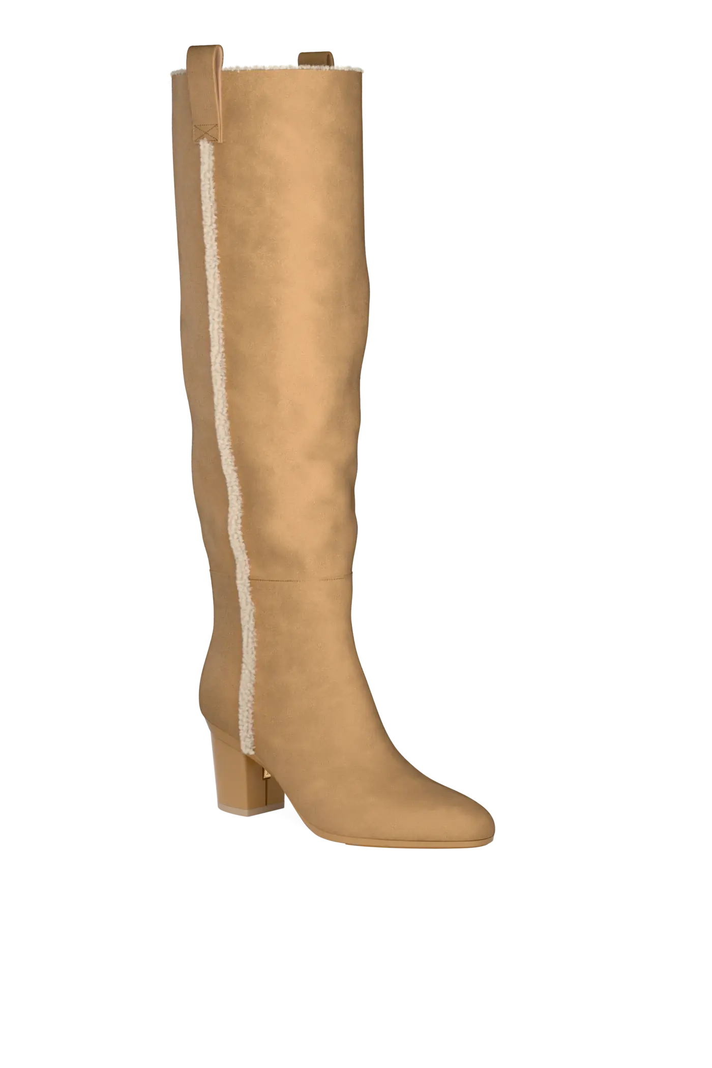 The Blake Boot - Camel Suede Sherpa 3 Block
