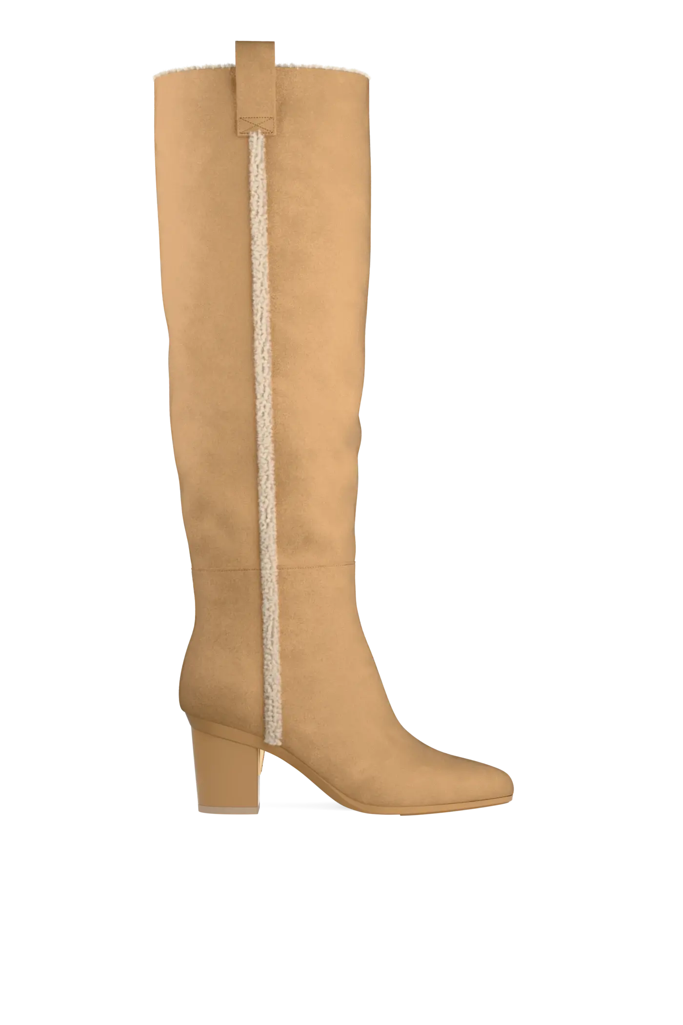 The Blake Boot - Camel Suede Sherpa 3 Block