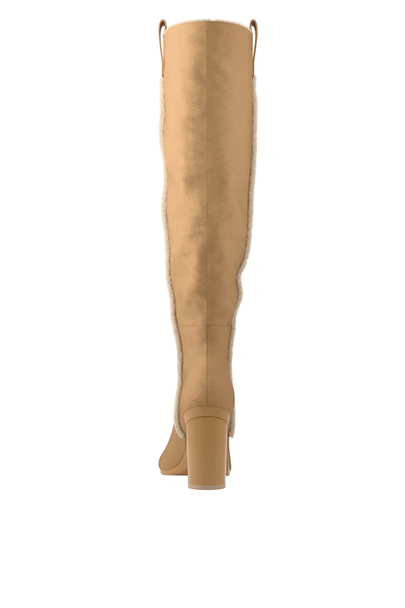 The Blake Boot - Camel Suede Sherpa 4 Block