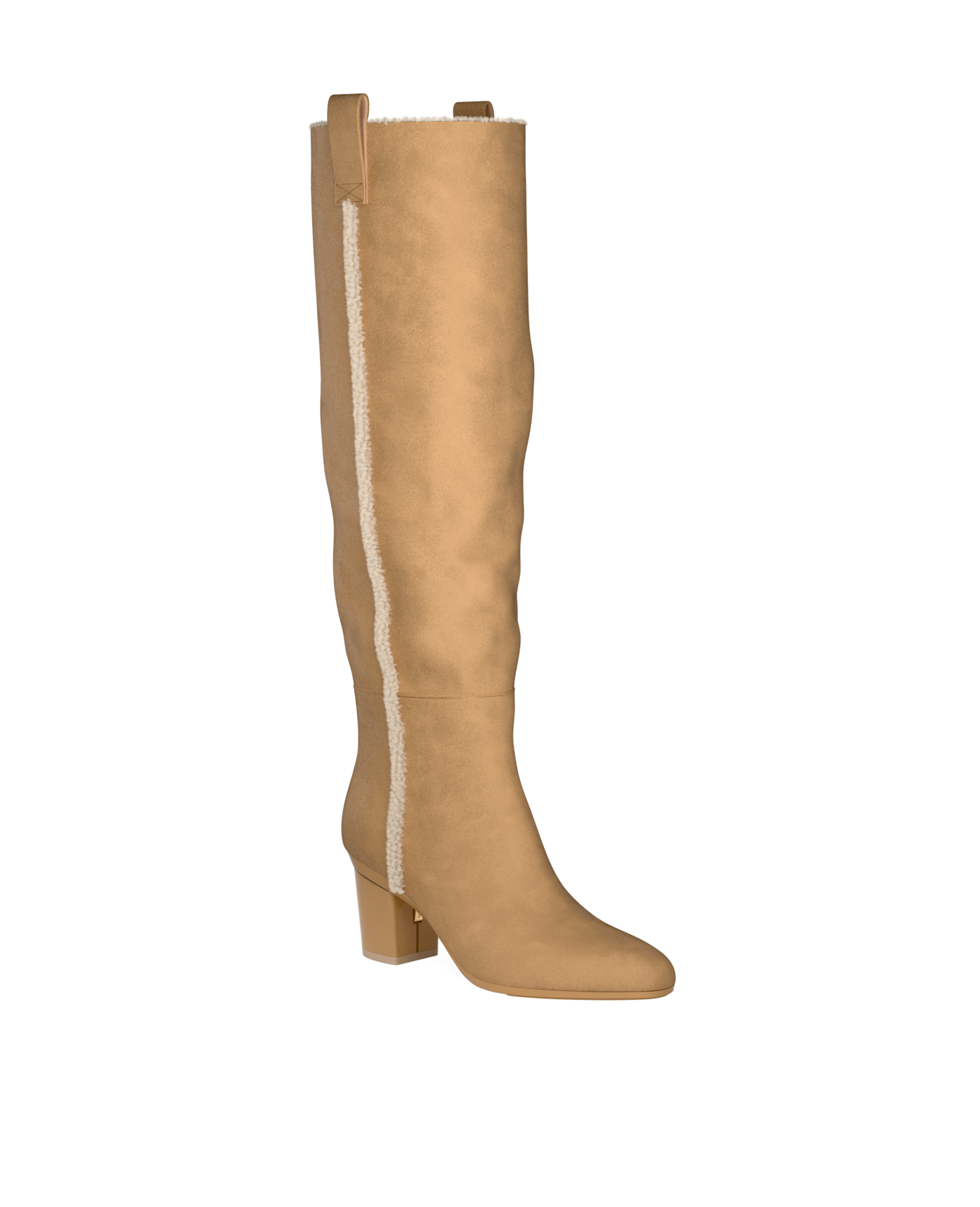 Blake Boot - Camel Suede Sherpa 3 Block