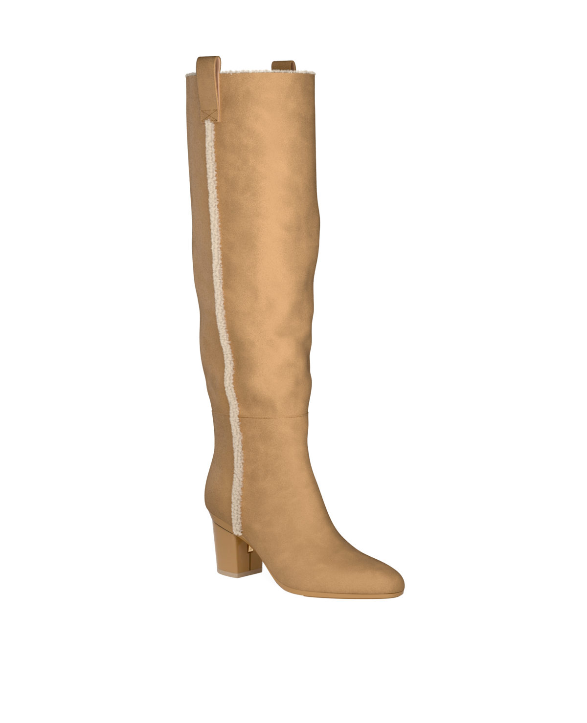 The Blake Boot - Camel Suede Sherpa 3 Block