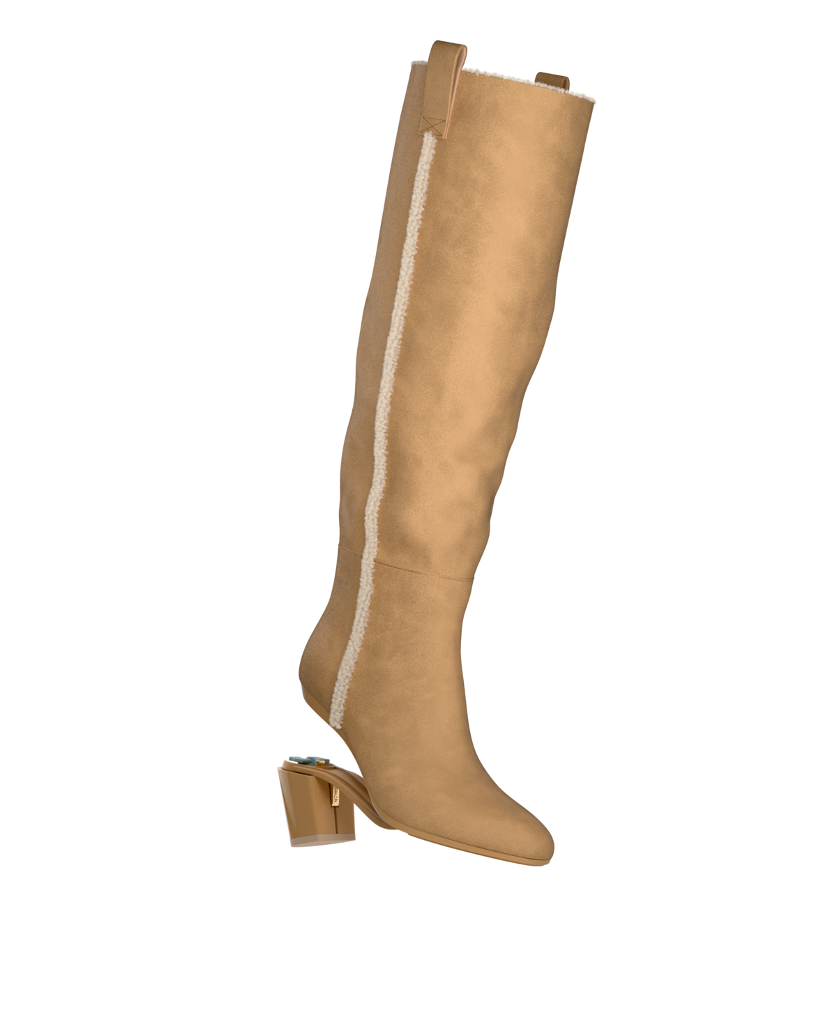 The Blake Boot - Camel Suede Sherpa 3 Block