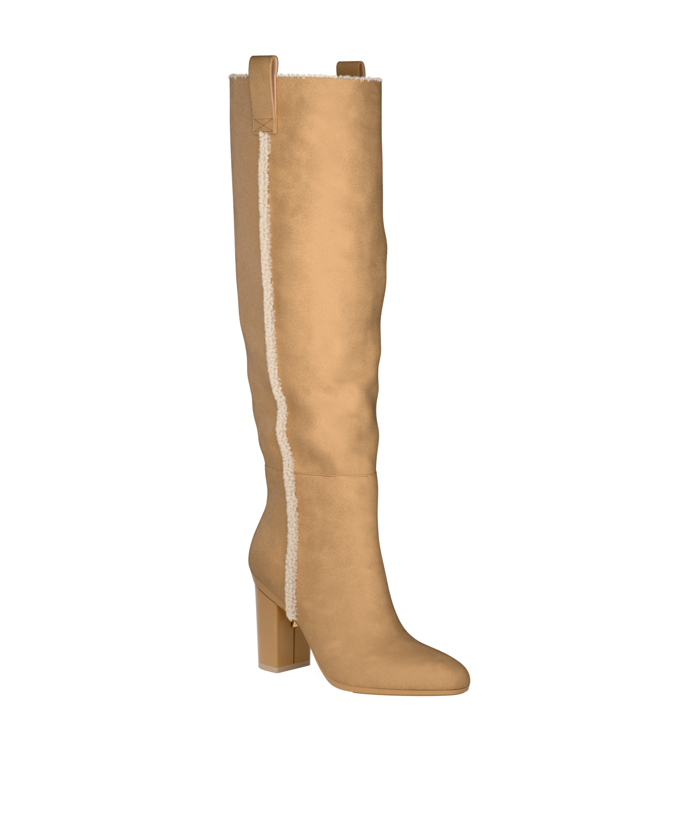 Blake Boot - Camel Suede Sherpa 4 Block