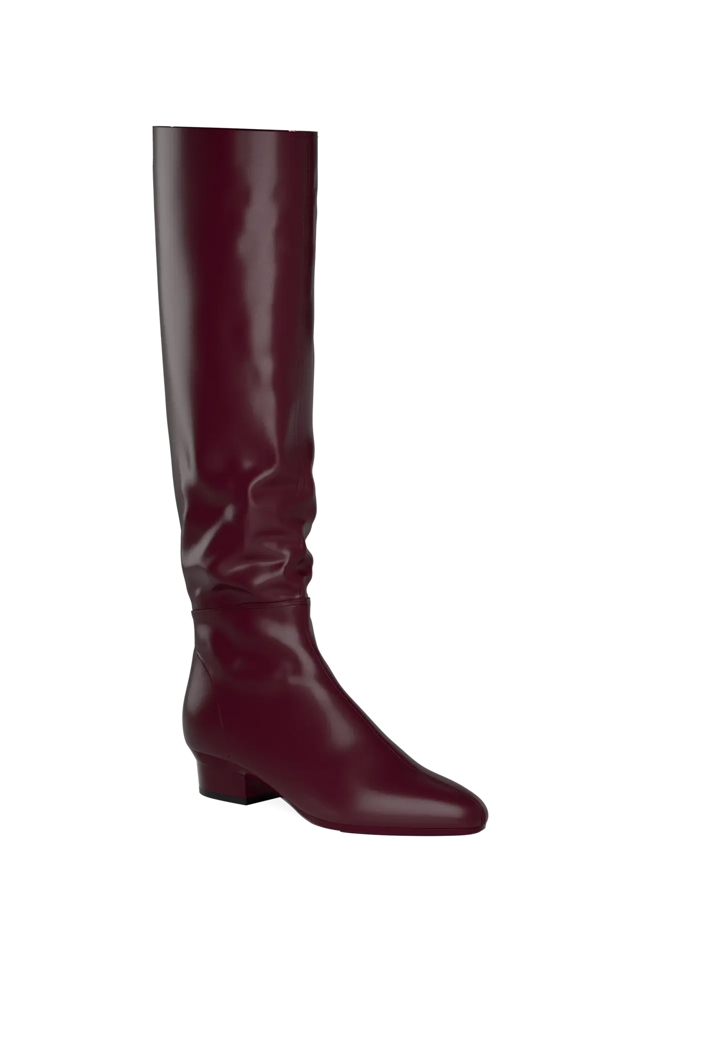 The Blake Knee High Boot - Cherry Mocha Leather