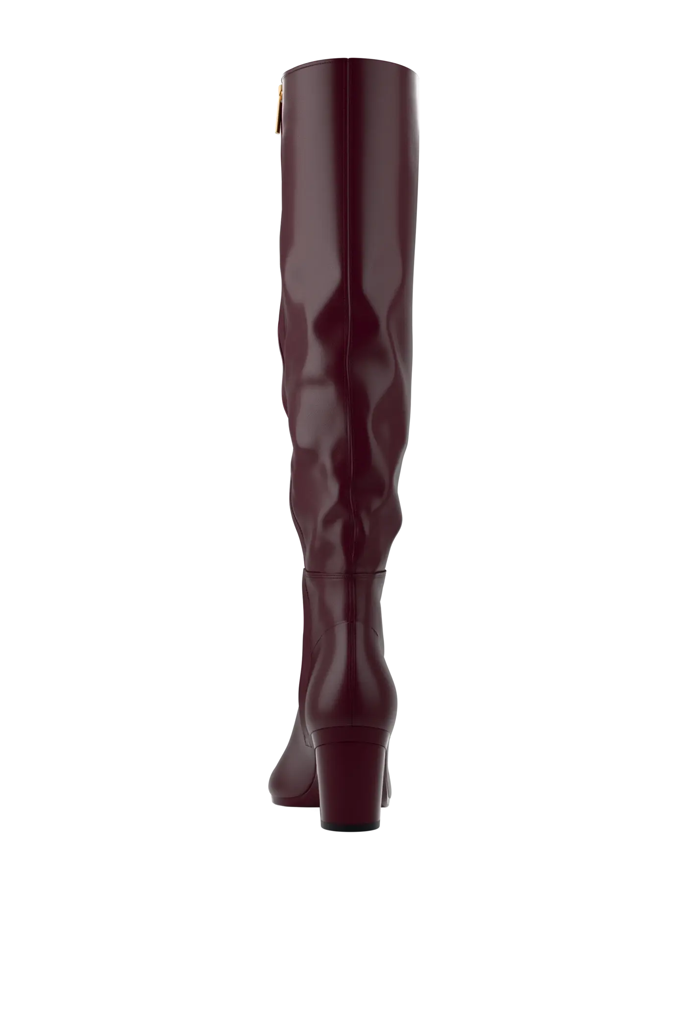 The Blake Knee High Boot - Cherry Mocha Leather 3 Block