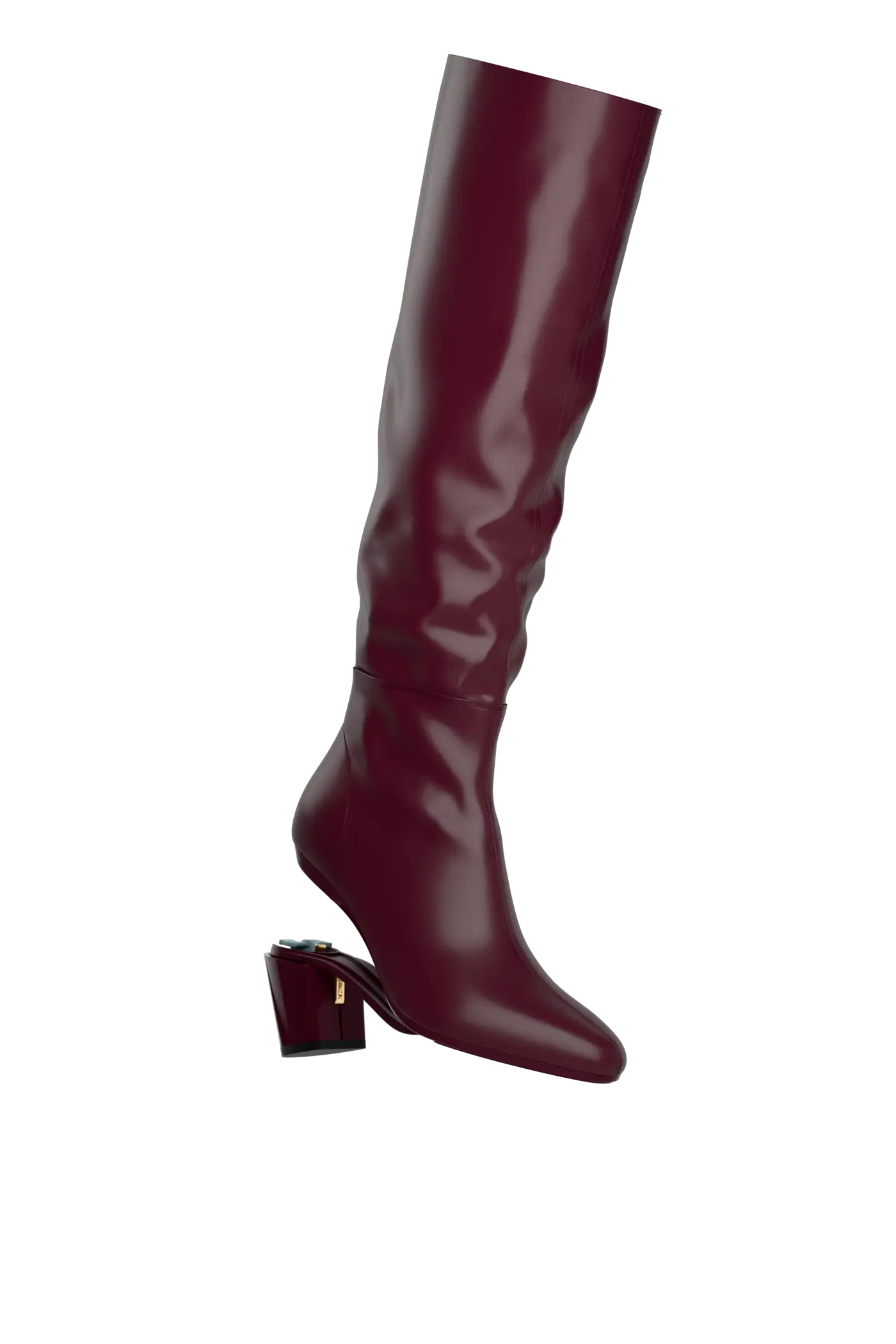 The Blake Knee High Boot - Cherry Mocha Leather 3 Block