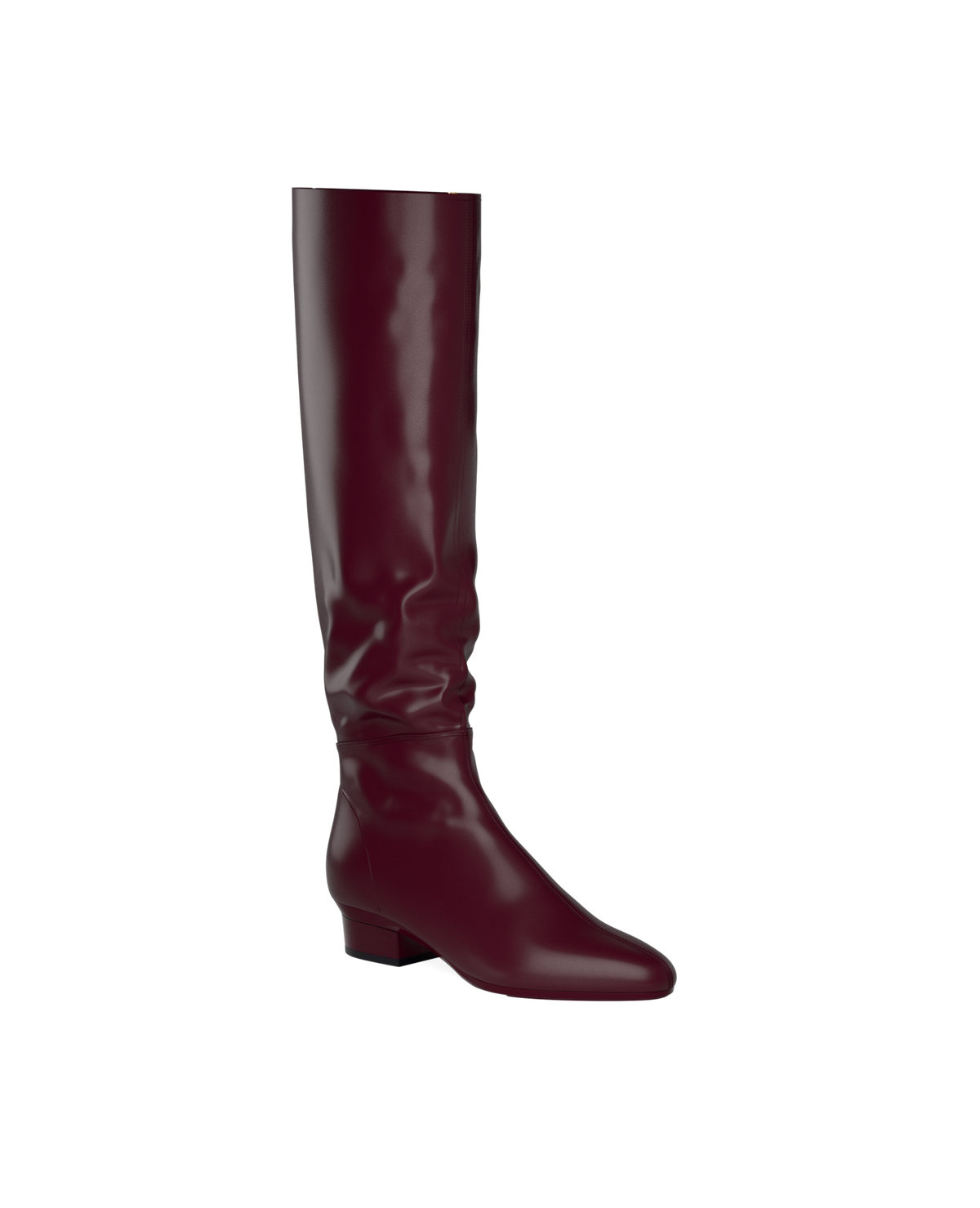 The Blake Knee High Boot - Cherry Mocha Leather 3 Block