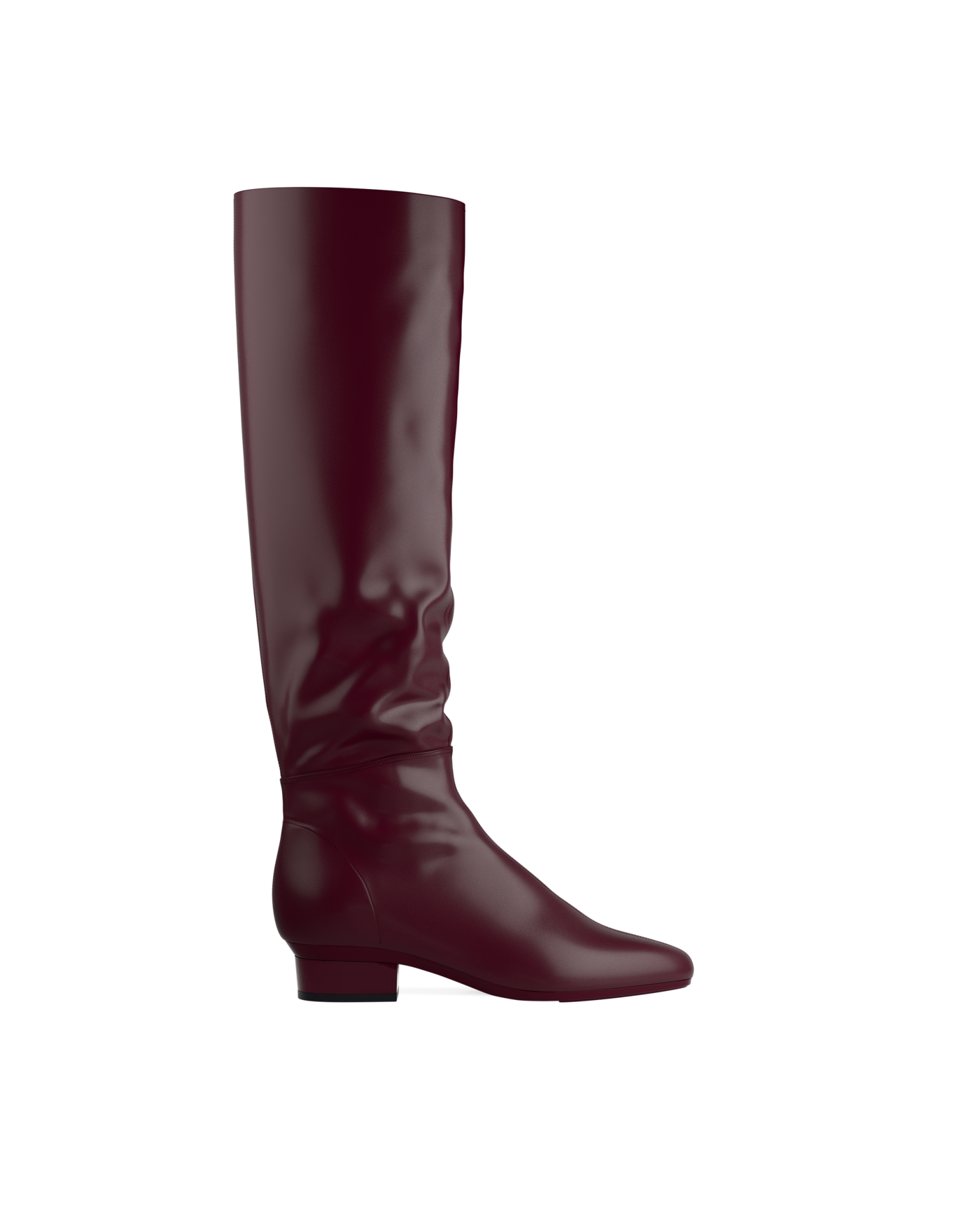 Blake Knee High Boot - Cherry Mocha Leather