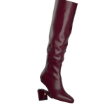 Blake Knee High Boot - Cherry Mocha Leather 3 Block