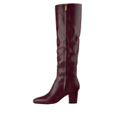 Blake Knee High Boot - Cherry Mocha Leather 3 Block