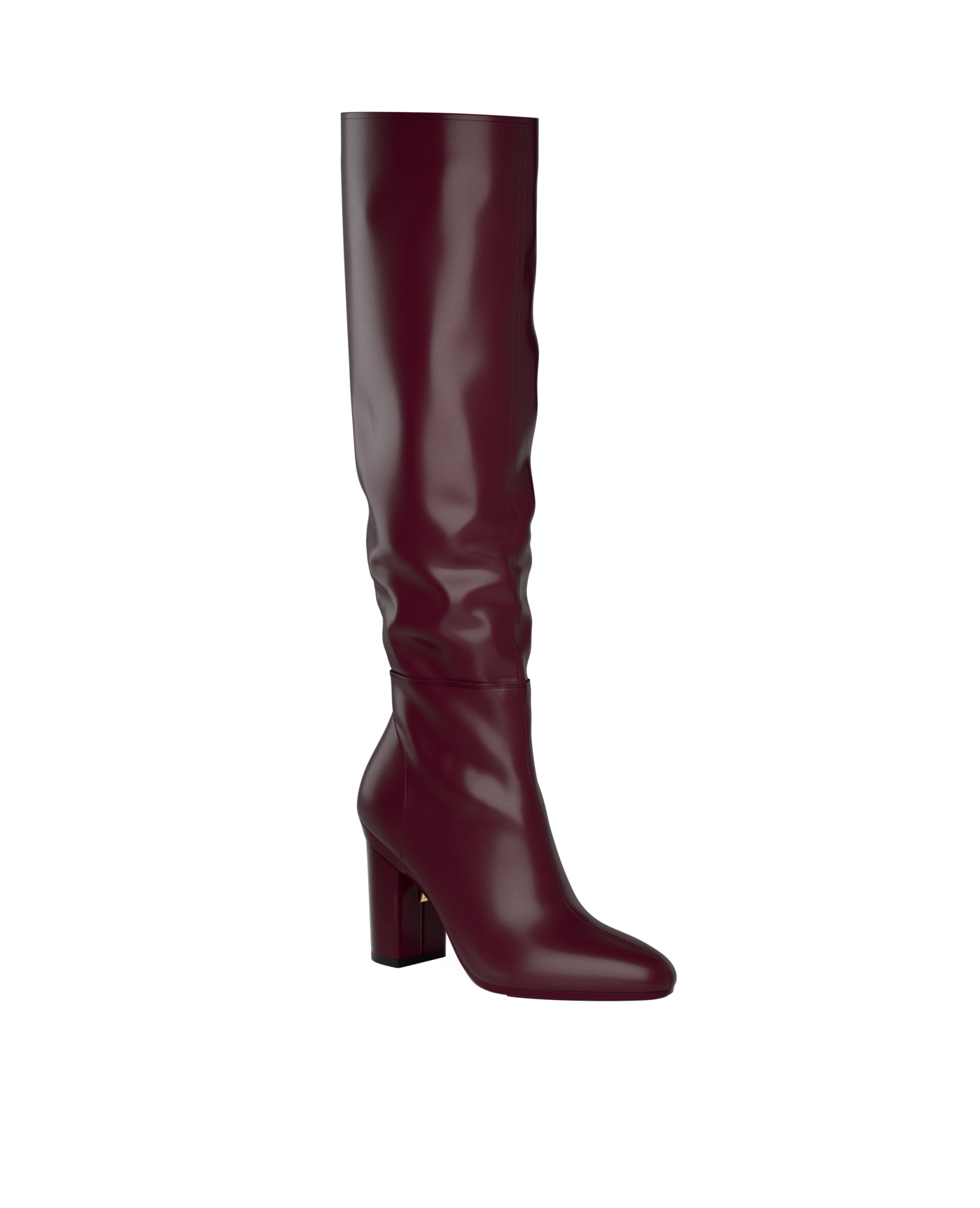 Blake Knee High Boot - Cherry Mocha Leather 4 Block