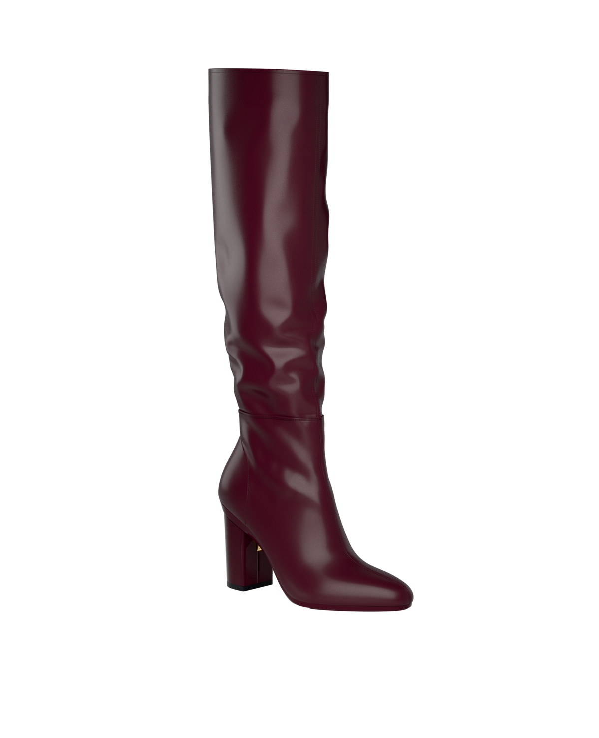 The Blake Knee High Boot - Cherry Mocha Leather 4 Block