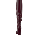 Blake Knee High Boot - Cherry Mocha Leather 4 Block