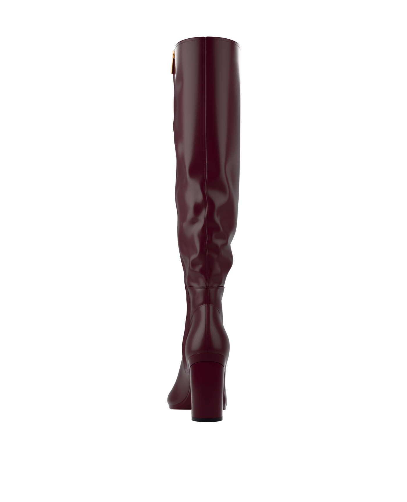 Blake Knee High Boot - Cherry Mocha Leather 4 Block