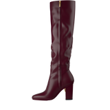 Blake Knee High Boot - Cherry Mocha Leather 4 Block
