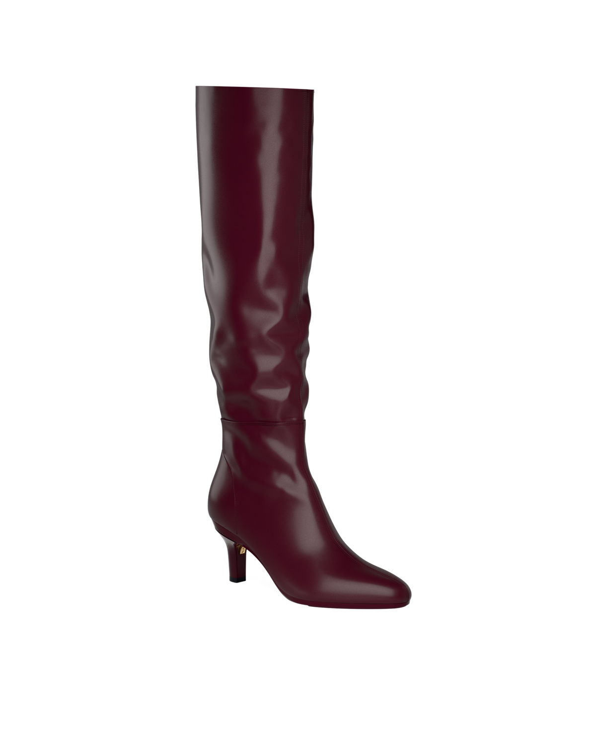 The Blake Knee High Boot - Cherry Mocha Leather 3 Stiletto
