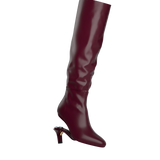 Blake Knee High Boot - Cherry Mocha Leather 3 Stiletto