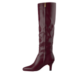 Blake Knee High Boot - Cherry Mocha Leather 3 Stiletto