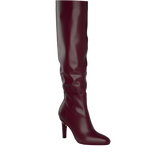 Blake Knee High Boot - Cherry Mocha Leather 4 Stiletto