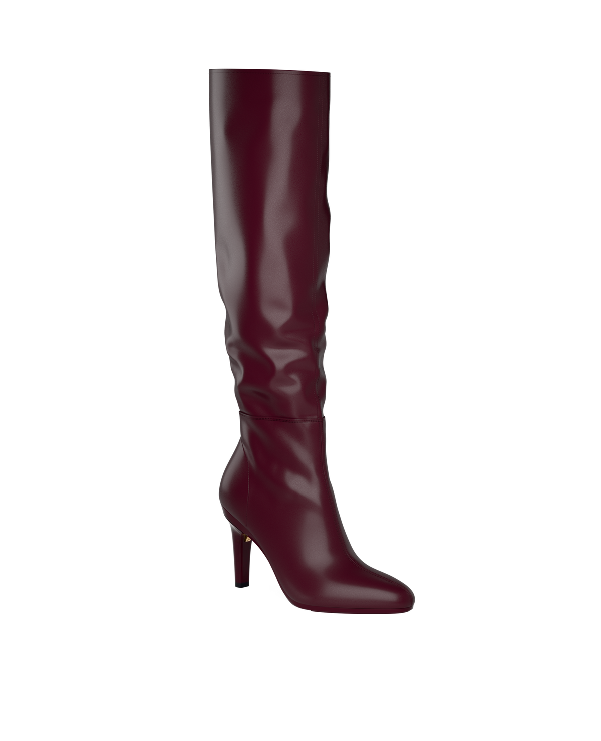 The Blake Knee High Boot - Cherry Mocha Leather 4 Stiletto