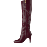 Blake Knee High Boot - Cherry Mocha Leather 4 Stiletto