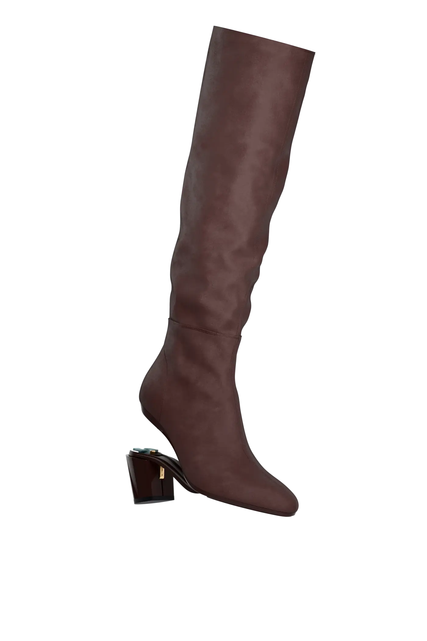 The Blake Knee High Boot - Chocolate Suede 3 Block