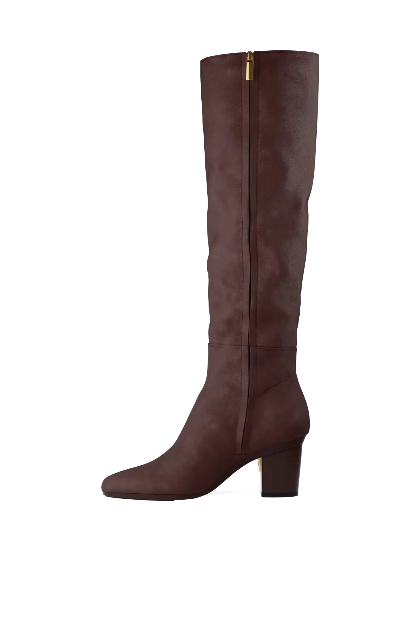 The Blake Knee High Boot - Chocolate Suede 3 Block