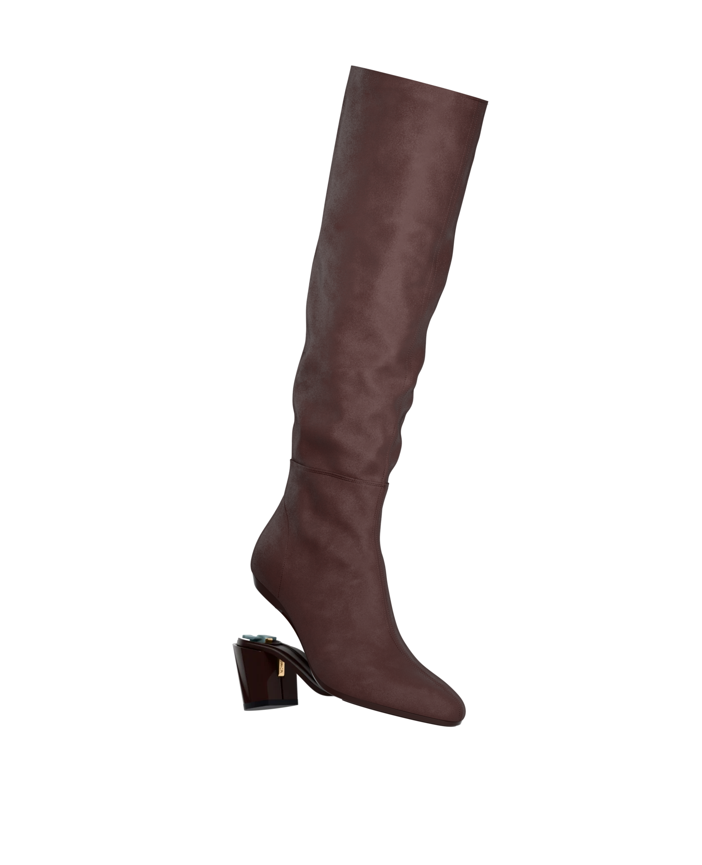 Blake Knee High Boot - Chocolate Suede 3 Block