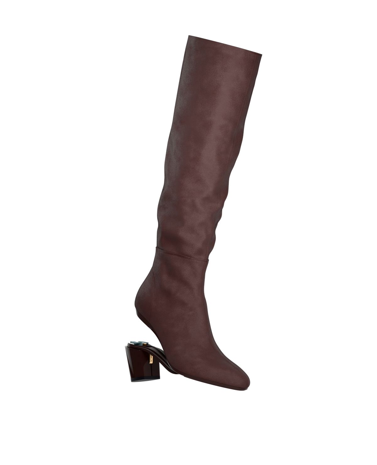 The Blake Knee High Boot - Chocolate Suede 3 Block