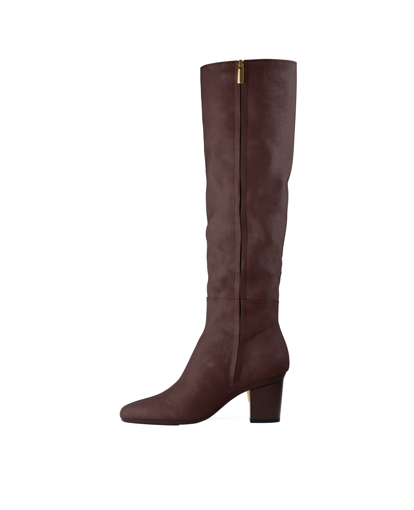 Blake Knee High Boot - Chocolate Suede 3 Block