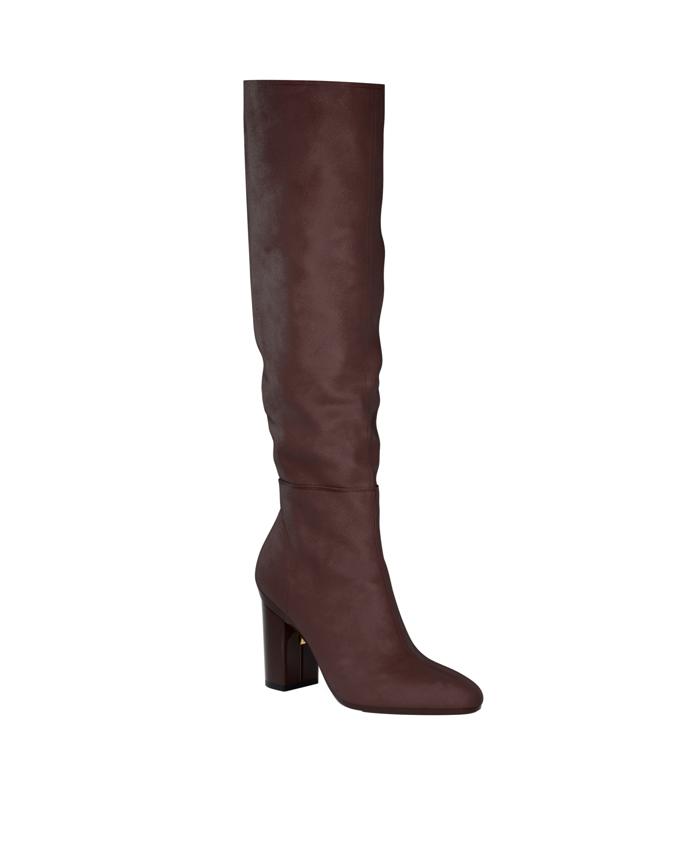 Blake Knee High Boot - Chocolate Suede 4 Block