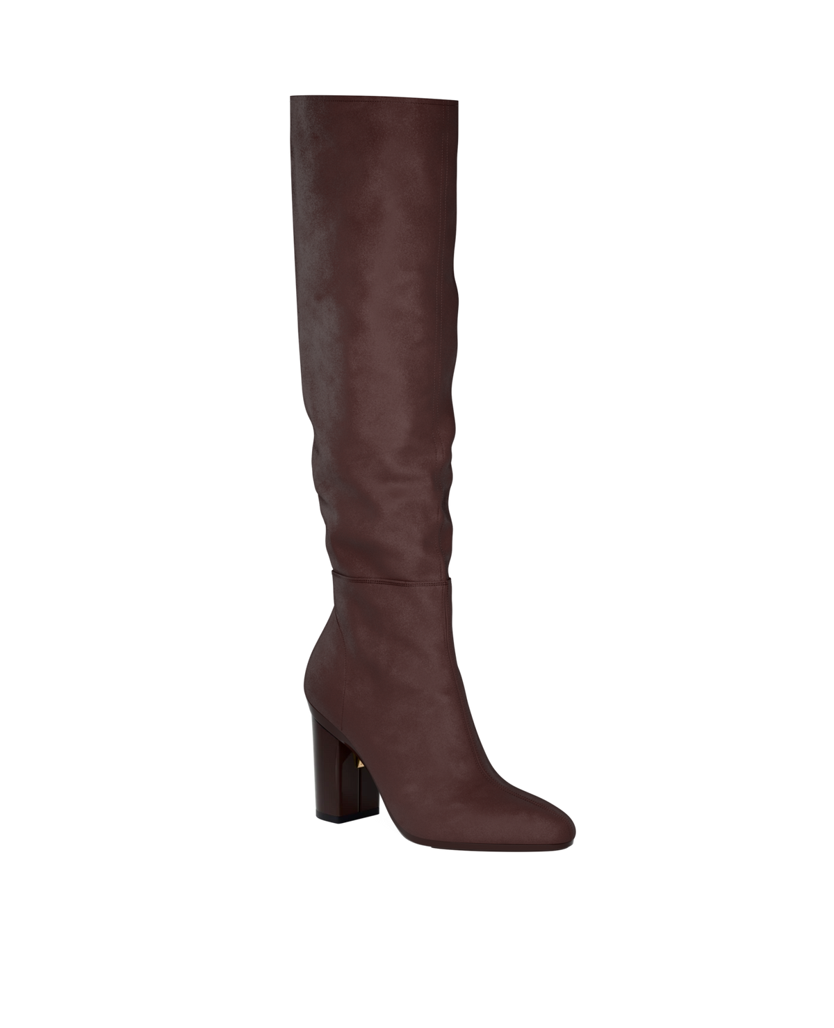 The Blake Knee High Boot - Chocolate Suede 4 Block