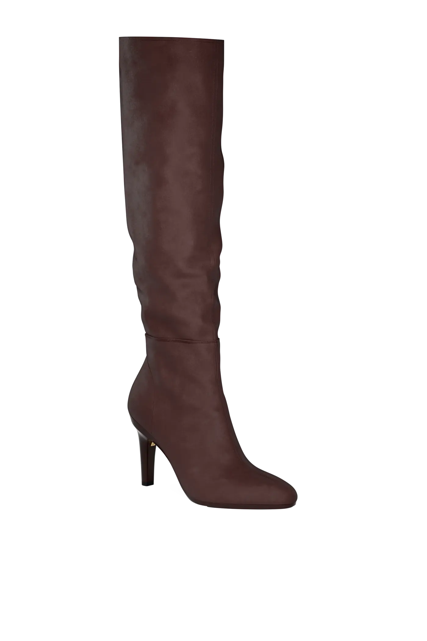 The Blake Knee High Boot - Chocolate Suede 4 Stiletto