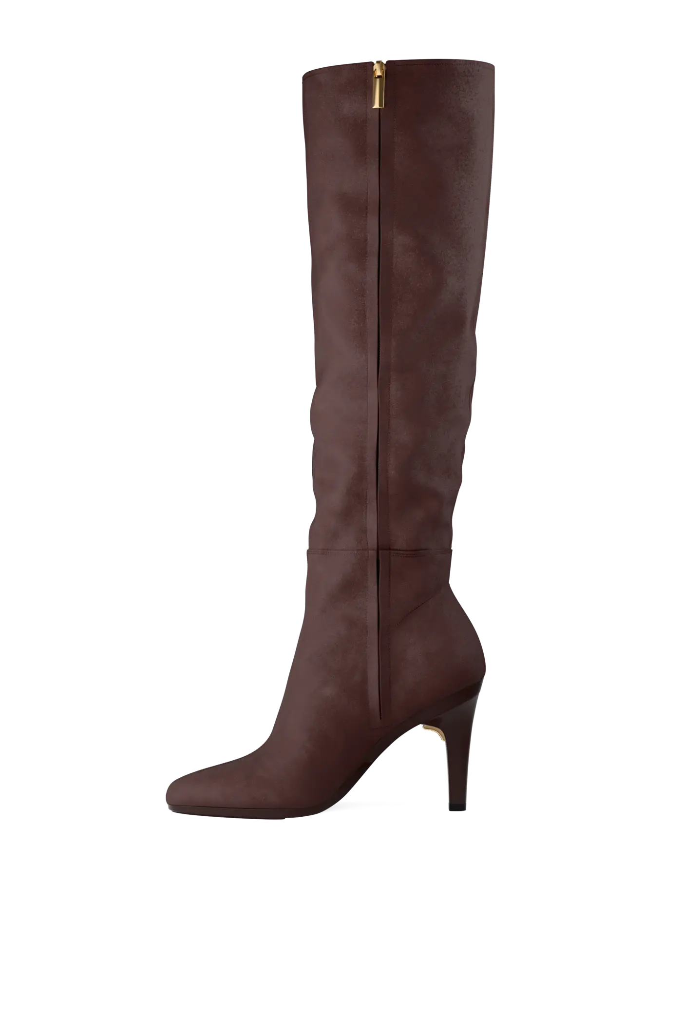 The Blake Knee High Boot - Chocolate Suede 4 Stiletto
