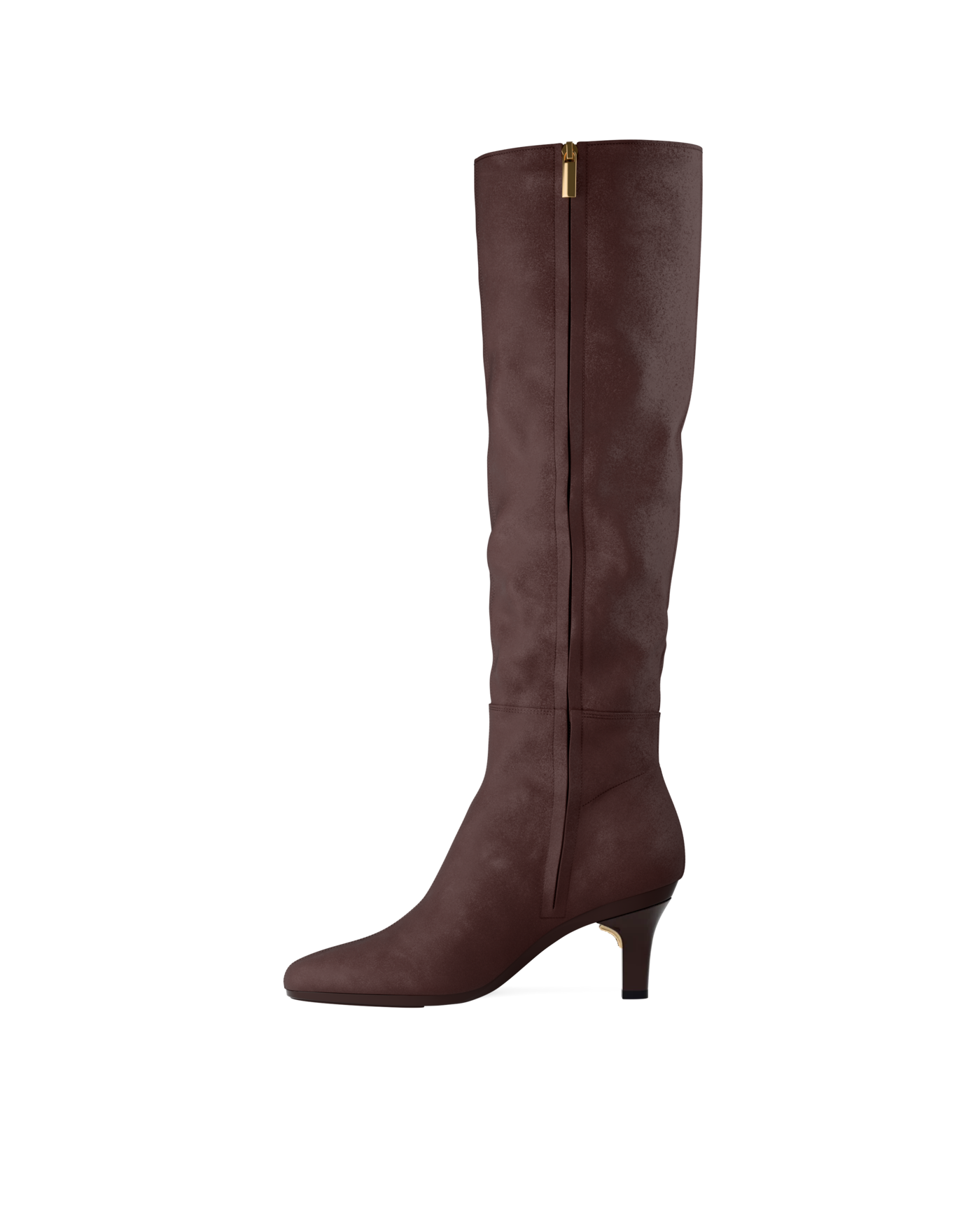 Blake Knee High Boot - Chocolate Suede 3 Stiletto