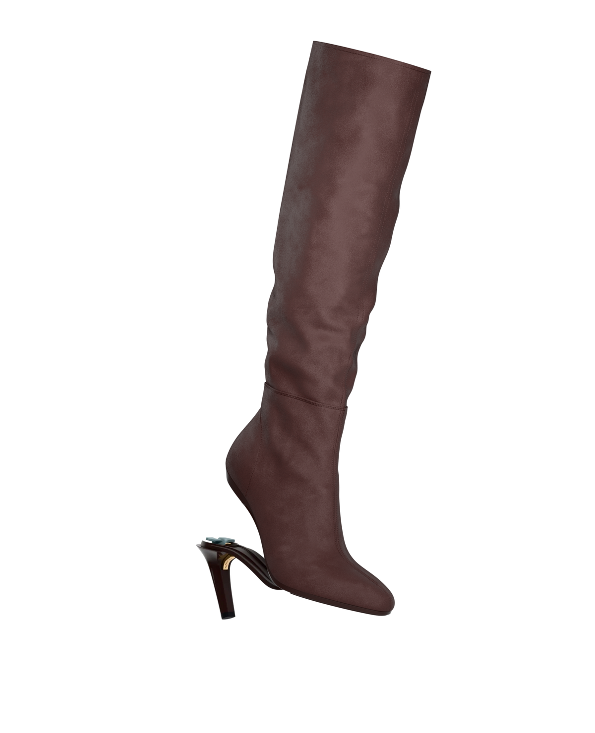 The Blake Knee High Boot - Chocolate Suede 4 Stiletto