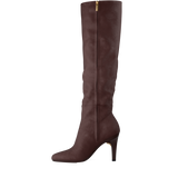 Blake Knee High Boot - Chocolate Suede 4 Stiletto