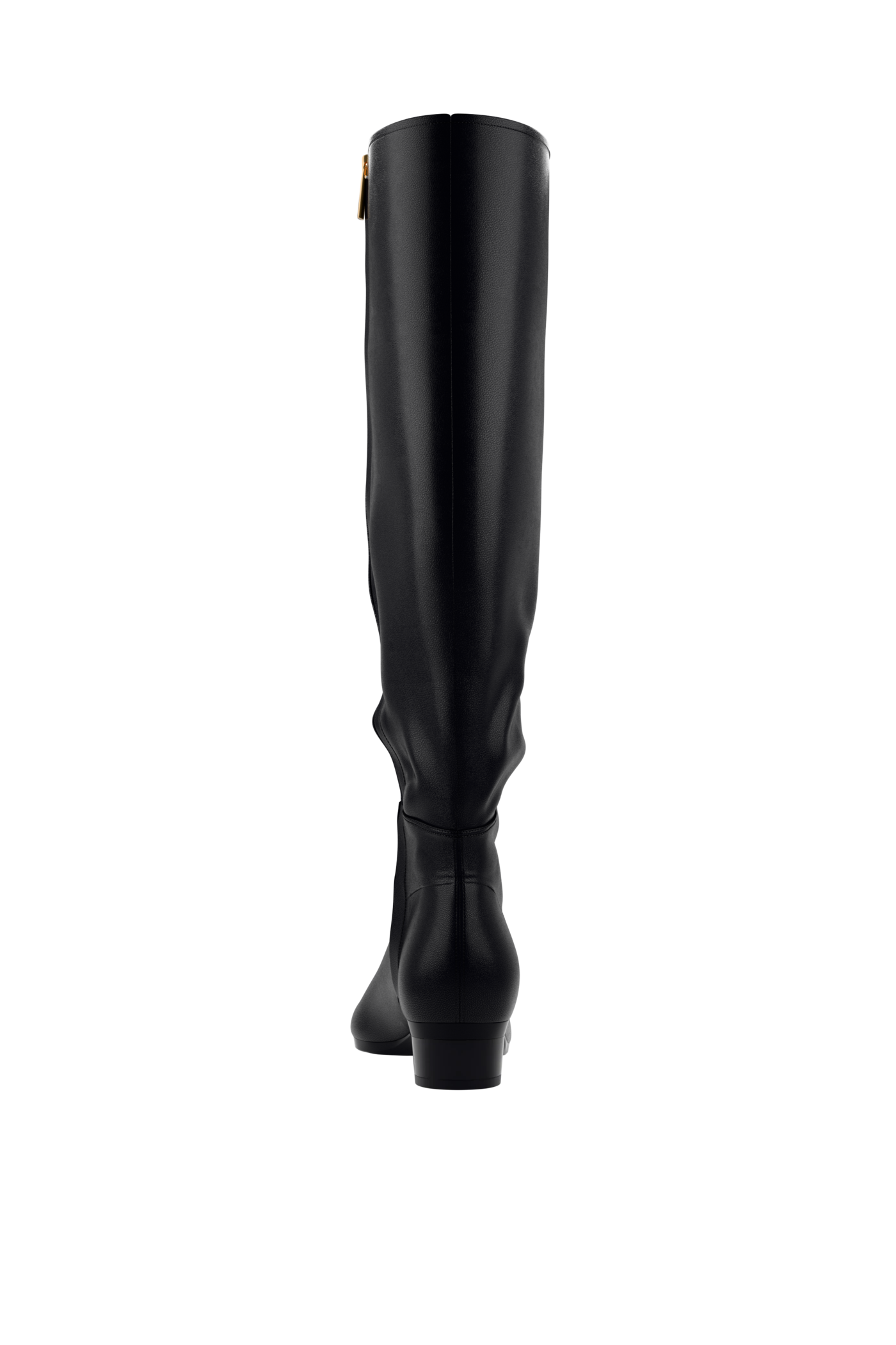 The Blake Boot Wide Calf - Coal Leather Flat