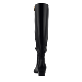 Blake Boot Wide Calf - Coal Black Leather Flat