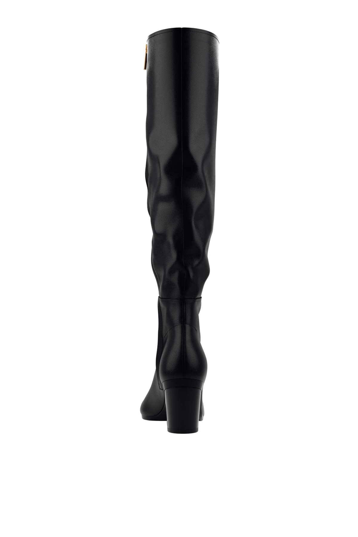 The Blake Boot Wide Calf - Coal Leather 3" Block