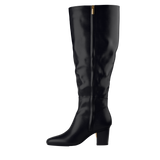 Blake Boot Wide Calf - Coal Black Leather 3" Block