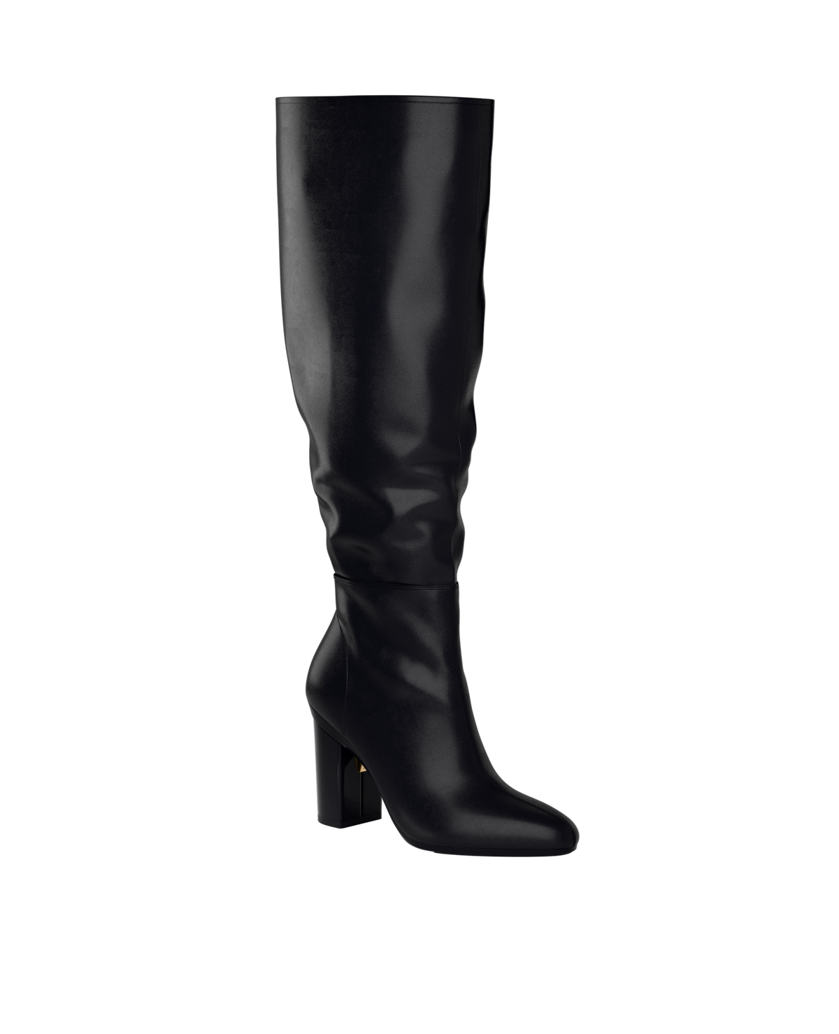 The Blake Boot Wide Calf - Coal Black Leather 4 Block