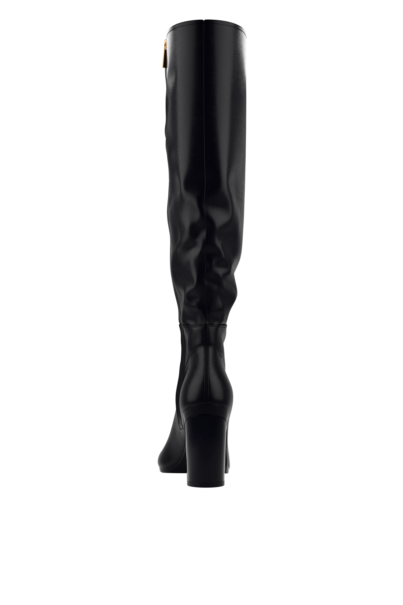 The Blake Boot Wide Calf - Coal Leather 4 Block